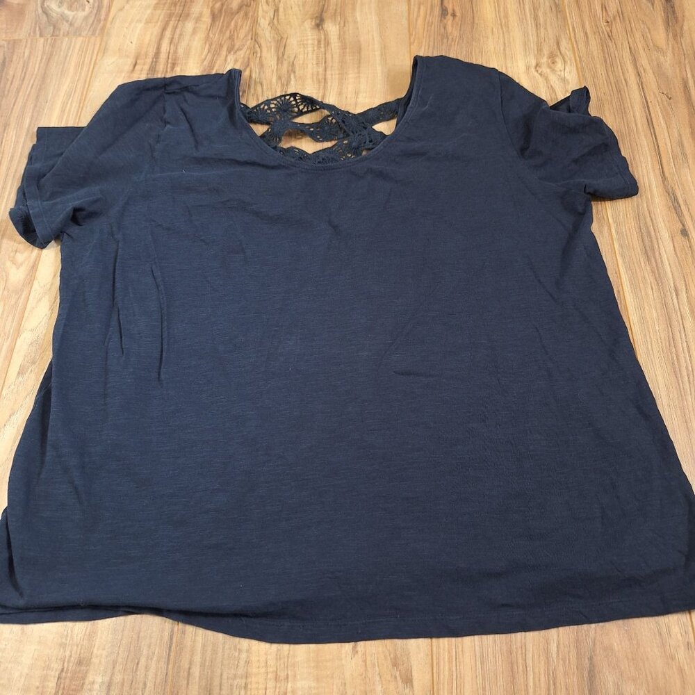 Loft Outlet short sleeve blue shirt size XL